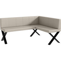 ECKBANK PETER_X - Beige, Leder (128/168cm) - Meblini