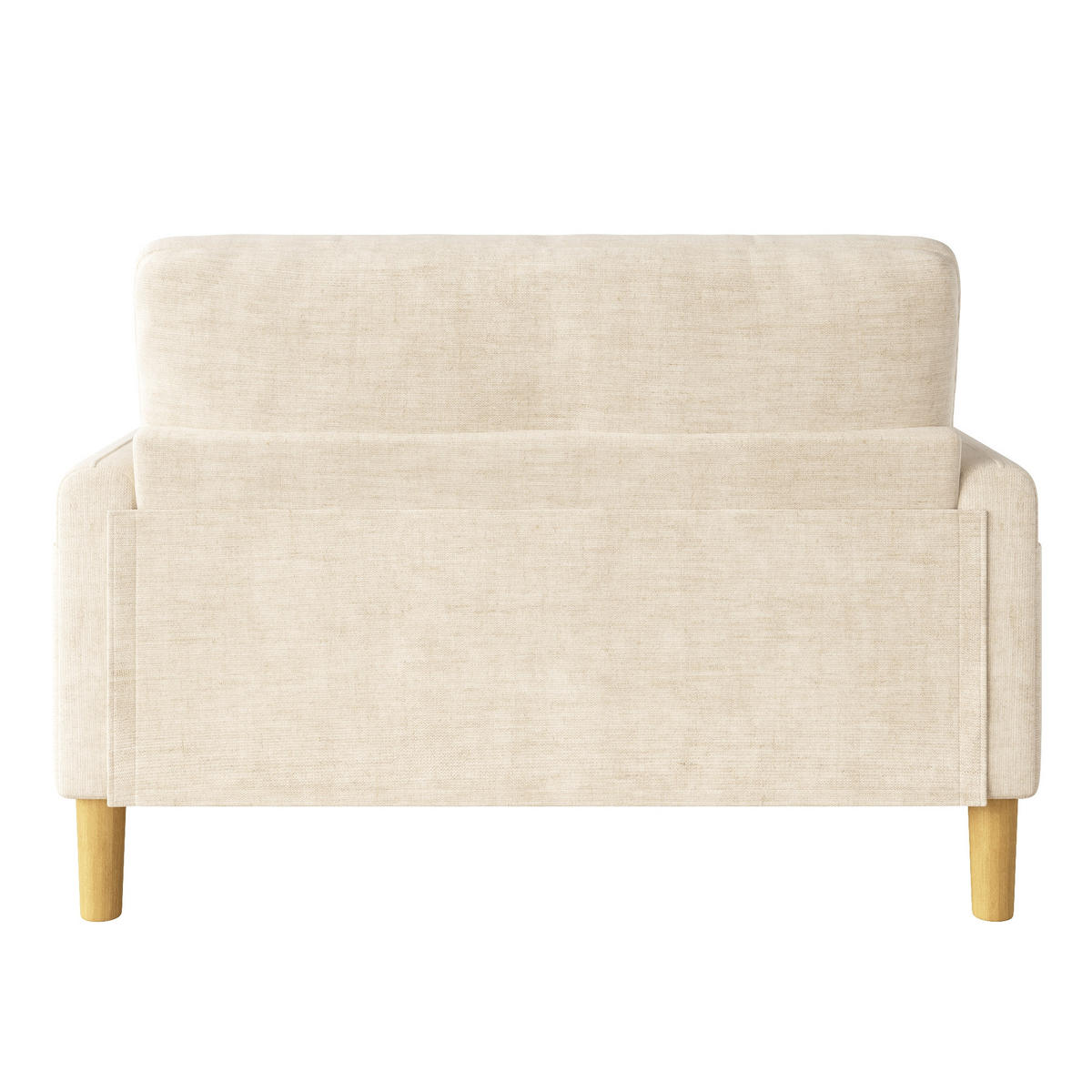 2-SITZER-SOFA DE-33242 mit weichen Polstern und Seitentasche Beige - Beige, Holzwerkstoff (119/85/78cm) - ComfortXL