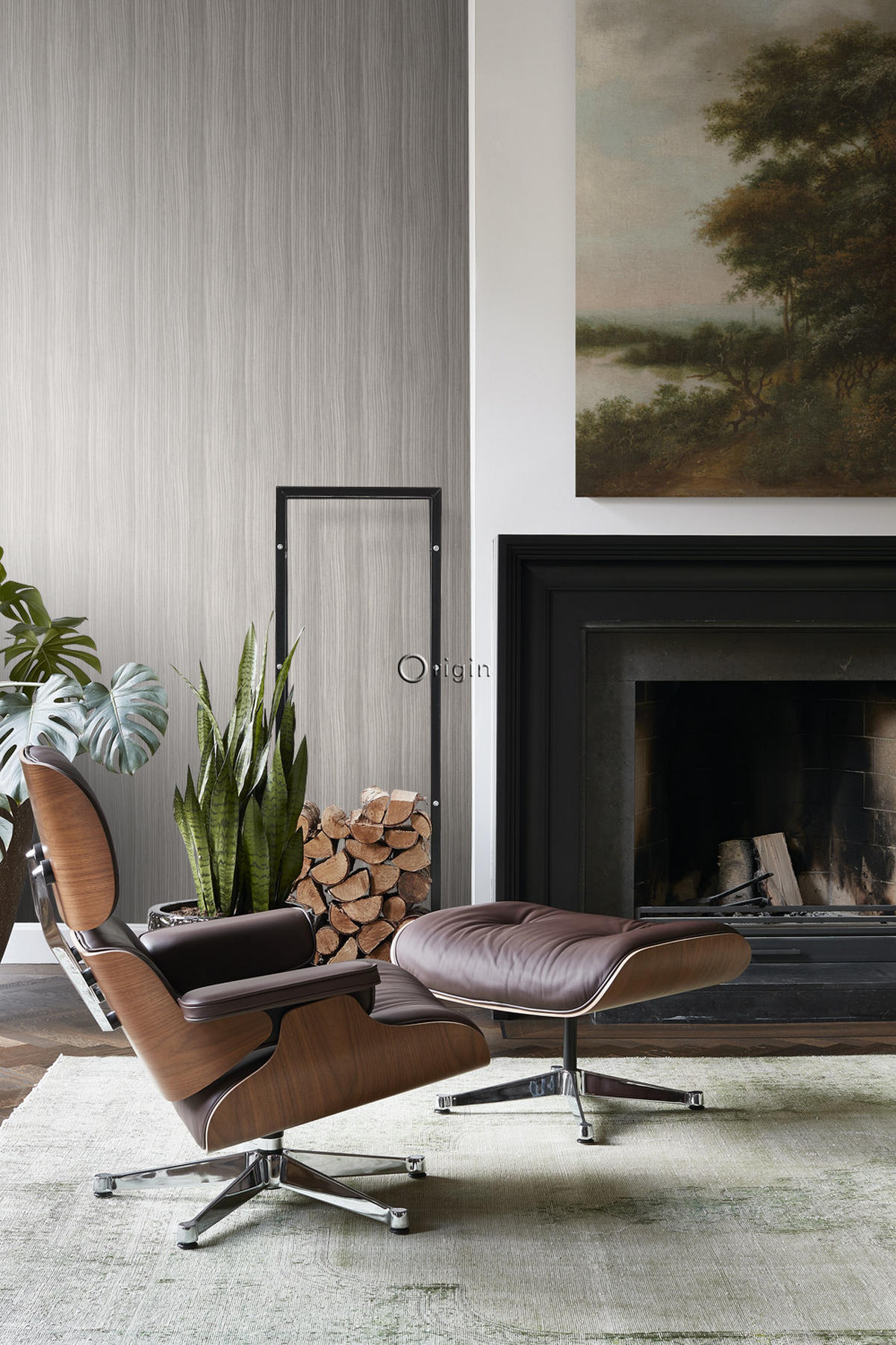 TAPETE Streifenmuster 53 cm x 10.05 m - Lila, Papier (53/1000cm) - Origin Wallcoverings