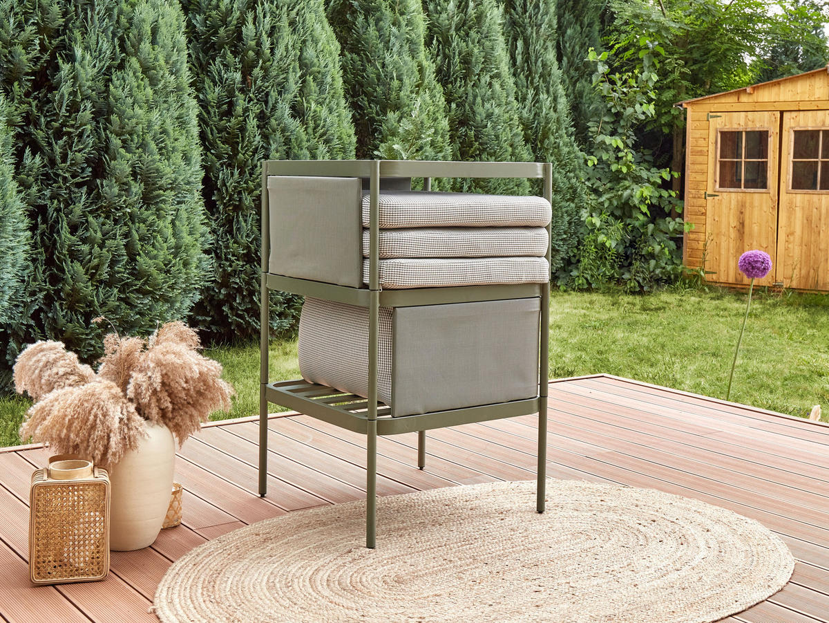 LOUNGE SET 2-Sitzer modular Grün Terracina - Grün, Metall - Beliani