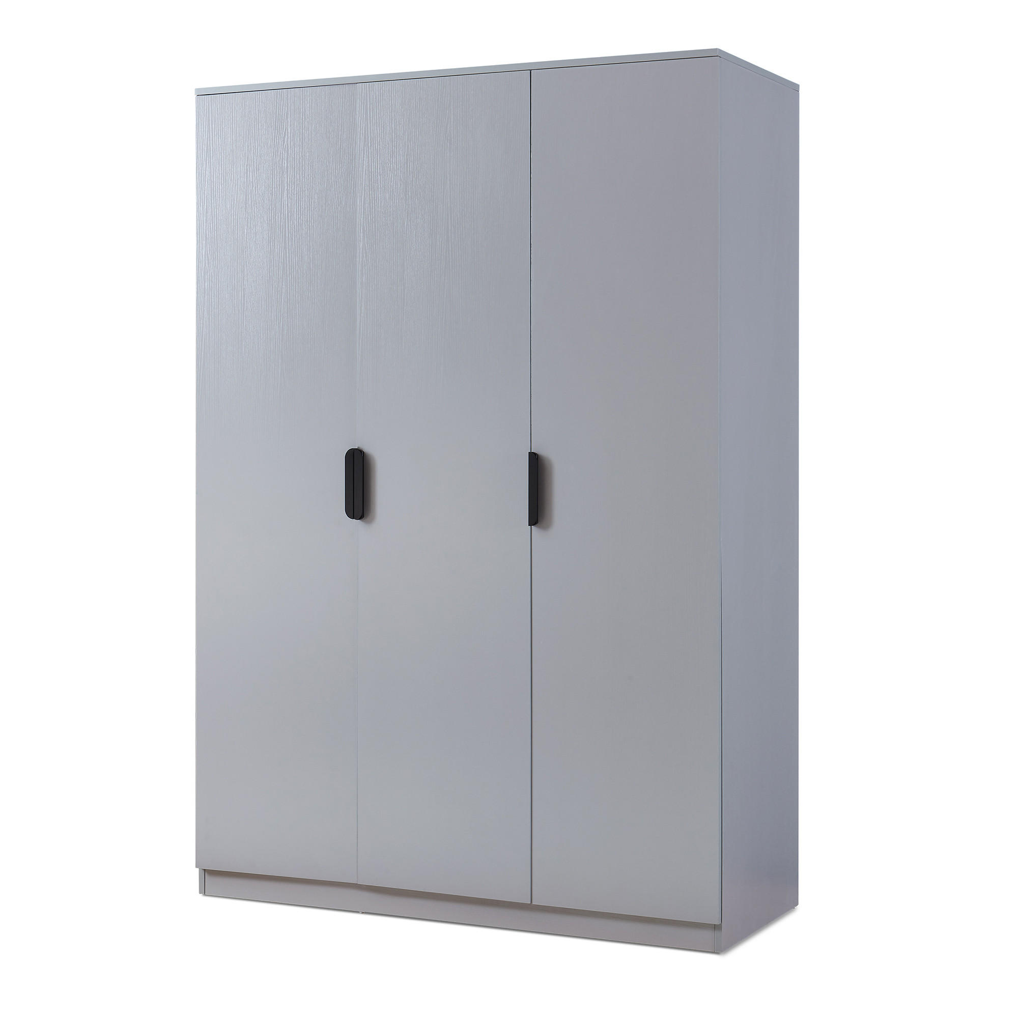 KLEIDERSCHRANK Eiselfing - Grau, Holzwerkstoff (120/176/52cm) - [en.casa]