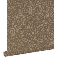 TAPETE Blumen 50 x 900 cm - Braun, Papier (50/0.1cm) - ESTAhome