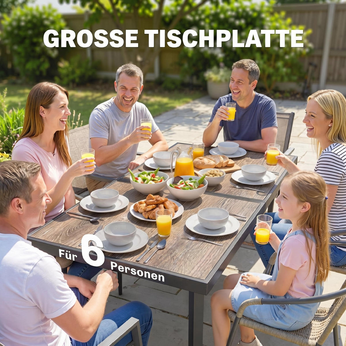 GARTENTISCH,GRAU,1 Stück - Grau, Kunststoff (145/85/72cm) - GiPP