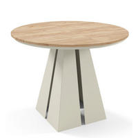 TISCH Kaschmir Frega Ausziehbar Mit Metallgestell 100x176x76 cm - Kaschmir/Eichefarben, Holzwerkstoff (176/100/76cm) - Sepro Meble
