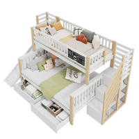 ETAGENBETT 140/200 cm Weiß mit Rutsche und Stauraum - Weiß, Holz (140/200cm) - OKWISH