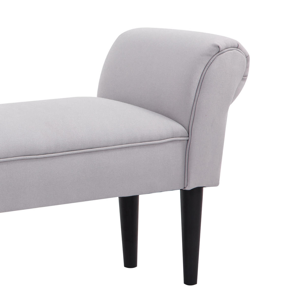 SITZBANK für Schlafzimmer Flurbank Polsterbank MDF Schaumstoff Grauweiß - Grau, Kunststoff (36/51/102cm) - HOMCOM