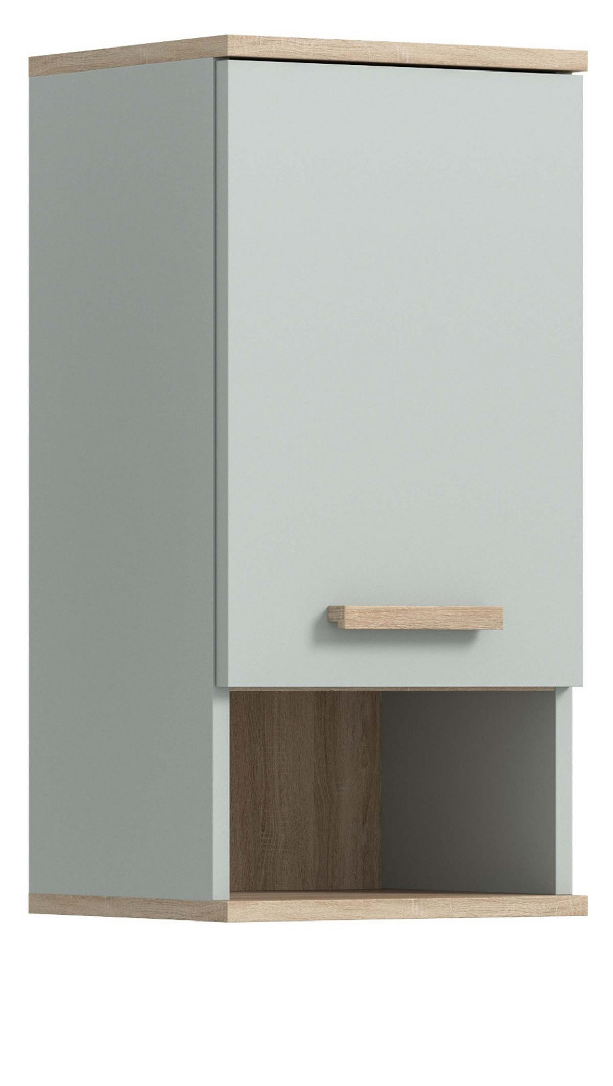 HÄNGESCHRANK grün, Eiche 34 x 68 cm, Badschrank hängend skandinavisch - Eichefarben/Grün, Holzwerkstoff (34/68/28cm) - Inn.Furn