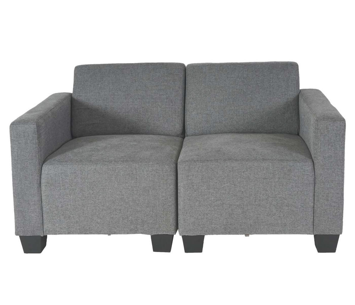 2-SITZER SOFA COUCH MODULAR Grau - Grau, Textil (136/76/72cm) - MCW