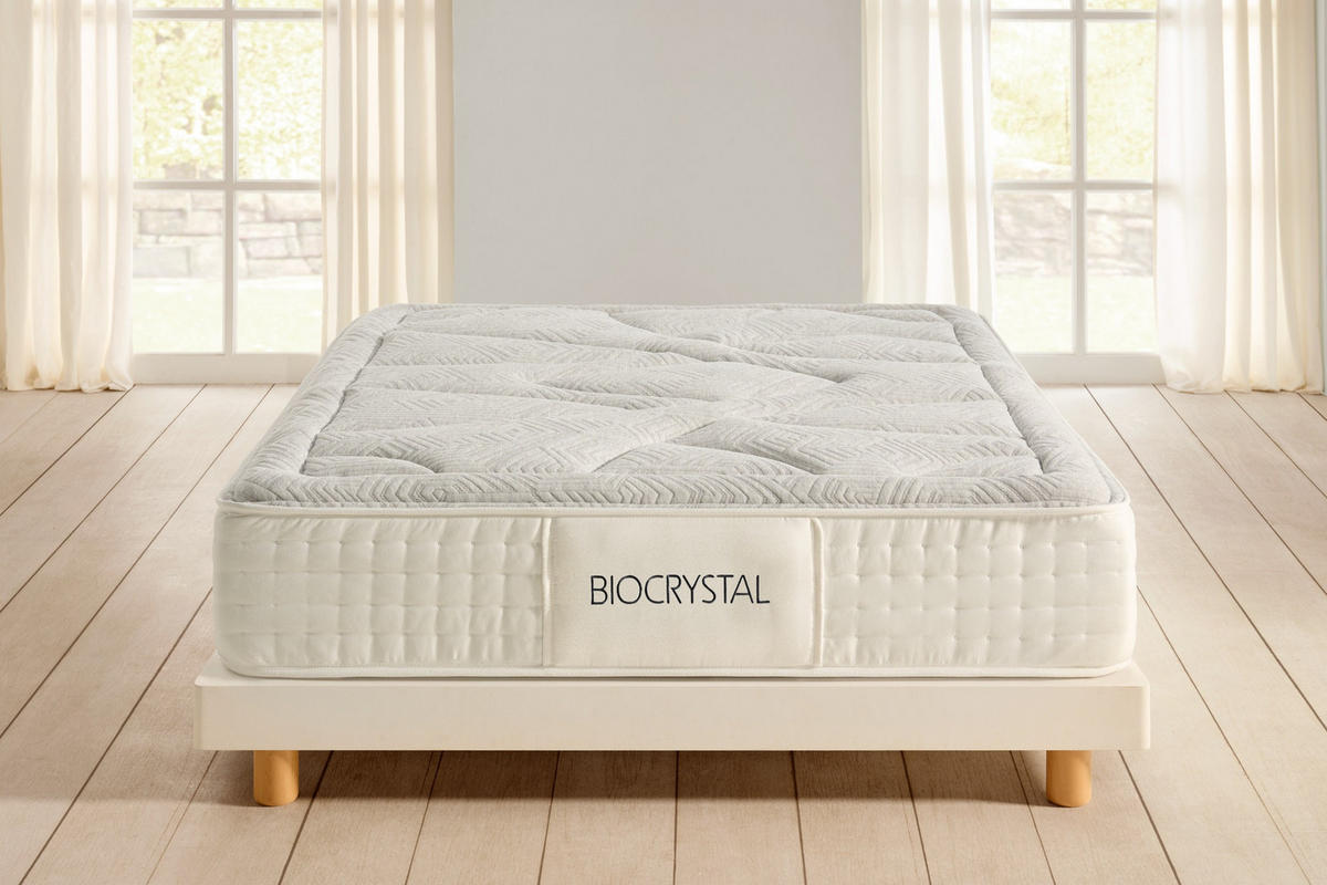 MATRATZE Biocrystal Gold Spring - 140X200 cm - Grau, Textil (140/200cm) - Moonia