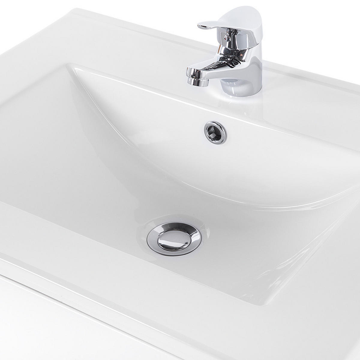 WASCHTISCH Solna-56 - Weiß, Holzwerkstoff (60/85/46cm) - Lomado