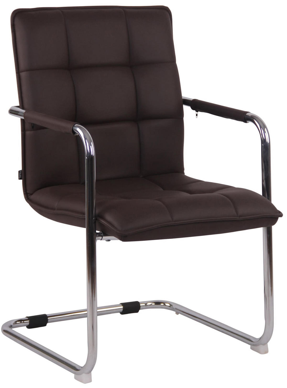 BESUCHERSTÜHLE Gant - 2er Set Kunstleder chrom braun - Chromfarben/Braun, Textil/Metall (57/89/64cm) - TPFLiving