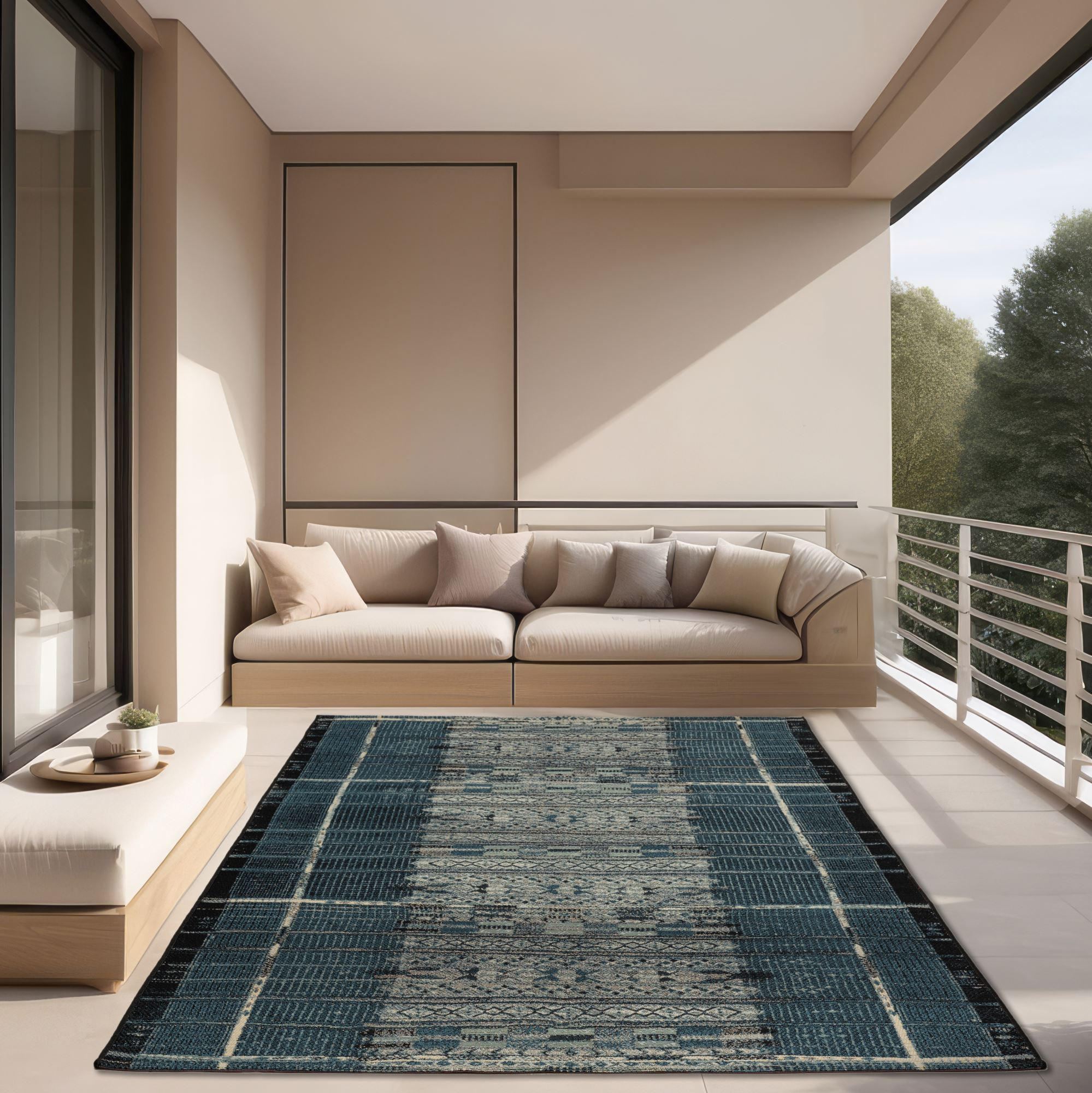OUTDOORTEPPICH Aurora 300x400 cm - Blau, Textil (300/400cm) - Gino Falcone