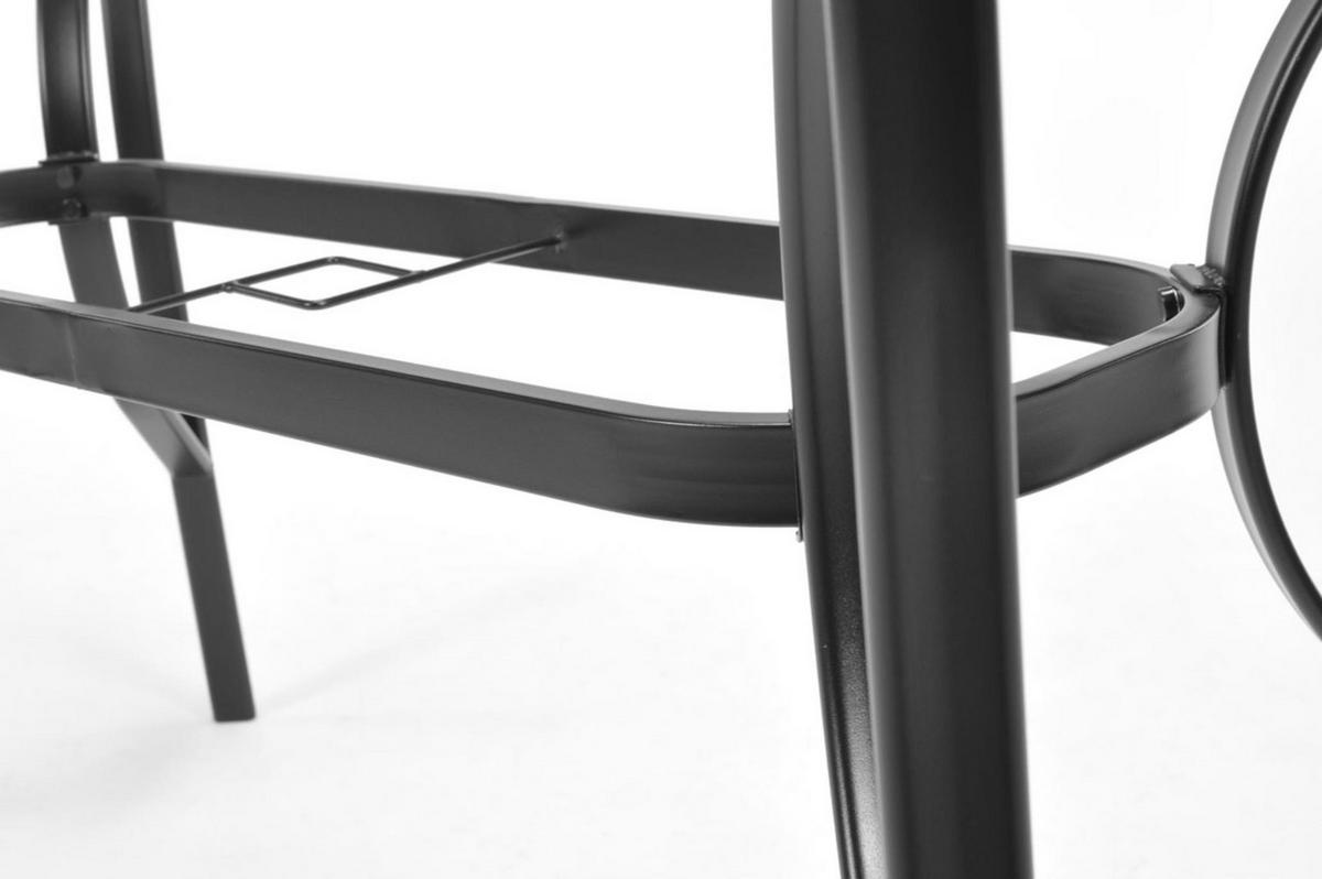 GARTENTISCH Porto, mit Schwarz Beine - Schwarz, Glas/Holzwerkstoff (90/150/72cm) - Bettso