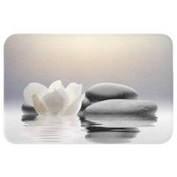 WC PŘEDLOŽKA Kameny - Lotos - Bílý - Voda - Zen 60x40 cm - bílá, textil/plast (60/1cm) - OnlyWow