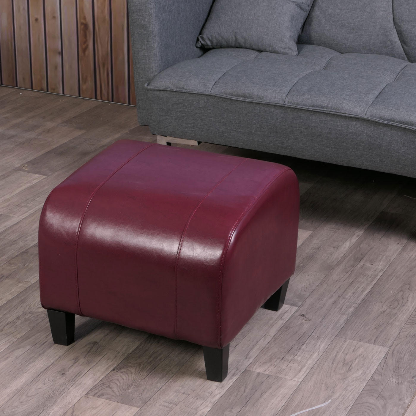 SITZHOCKER Braun - Braun, Leder (45/37/47cm) - MCW