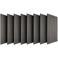 AKUSTIKPANEELE 8er Set Sonic Wall Iv, je 110 x 50 x 1,1 cm, Größe flexibel anpassbar, Eiche hellgrau - Eichefarben/Hellgrau, Holz (50/1.1/110cm) - tectake