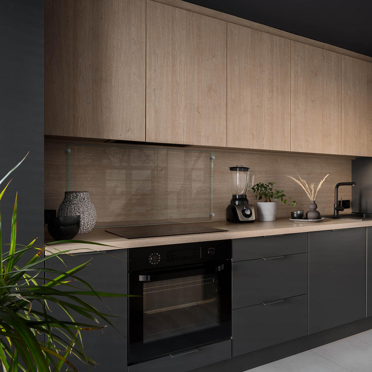 KÜCHENRÜCKWAND 100 x 50 cm Transparente Glasplatte - Transparent, Glas (100/50/0.4cm) - TULUP