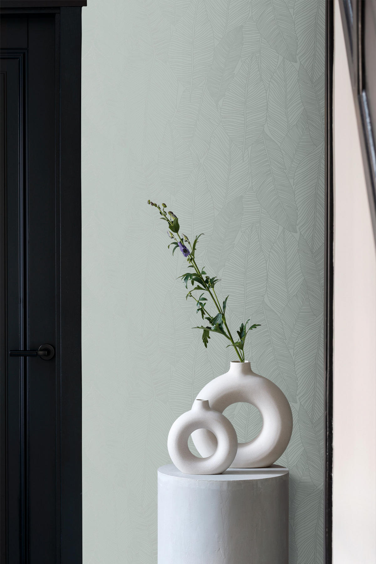 TAPETE Blätter 53 cm x 10.05 m - Blau, Papier (53/1000cm) - Origin Wallcoverings