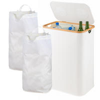 PFANDFLASCHEN-SAMMELBEHÄLTER - Weiß, Holz/Kunststoff (57/80/37cm) - Relaxdays