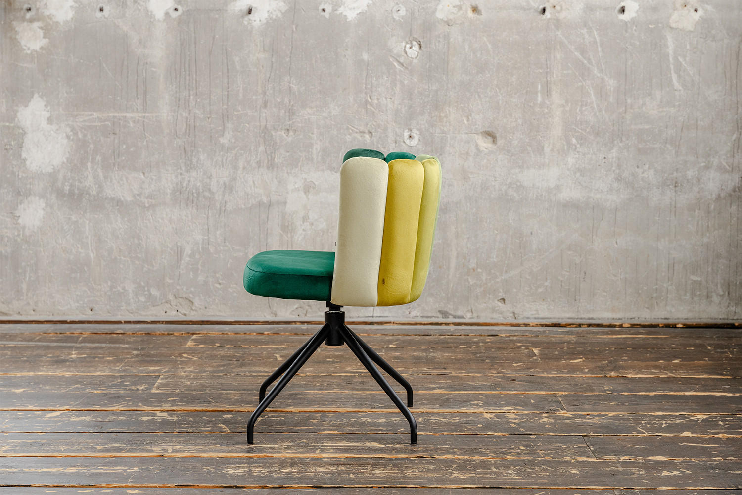 ESSZIMMERSTUHL JADA Grün Velvet Drehbar (360°) - Grün, Kunststoff/Textil (58/79/55cm) - KAWOLA