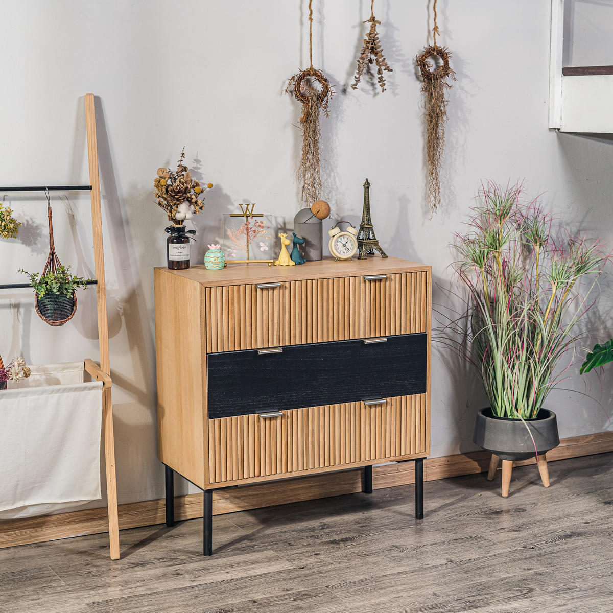 KOMMODE Rechteckig Braun 75 x 37 x 78 cm - Braun, Holz (75/78/37cm) - Nordlys