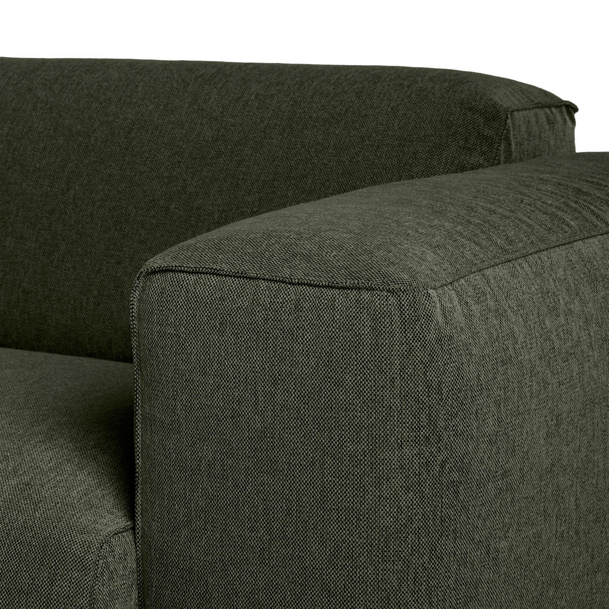 ECKSOFA mit Rundecke - Schwarz/Grau, Kunststoff/Textil (325/260cm) - home24
