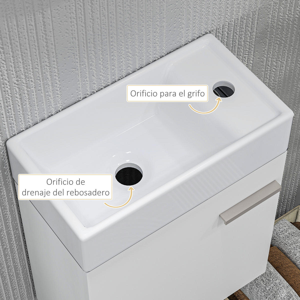 HÄNGESCHRANK Strahlend Weiß 1 Stück - Beige, Kunststoff (40/50/23cm) - GiPP