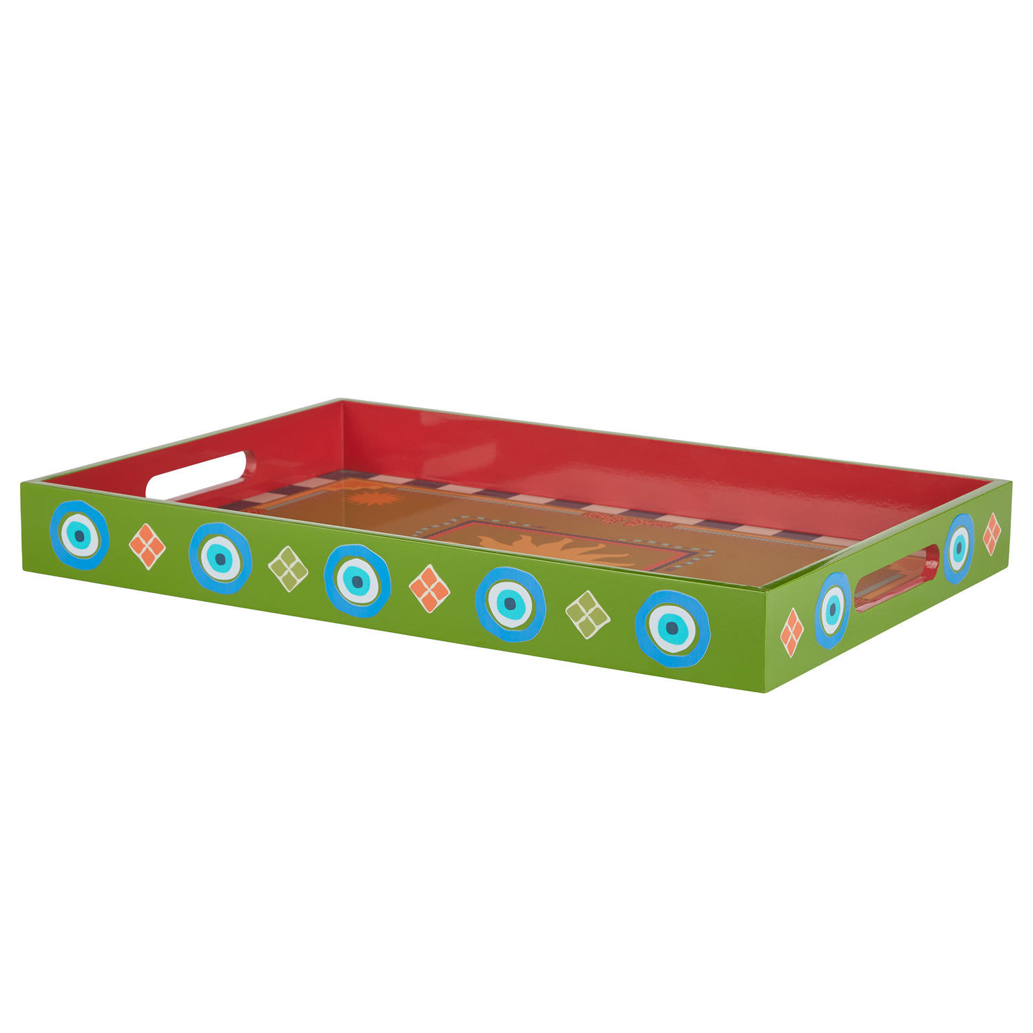 DEKOTABLETT Nazar - Grün, Holzwerkstoff (5cm) - Butlers