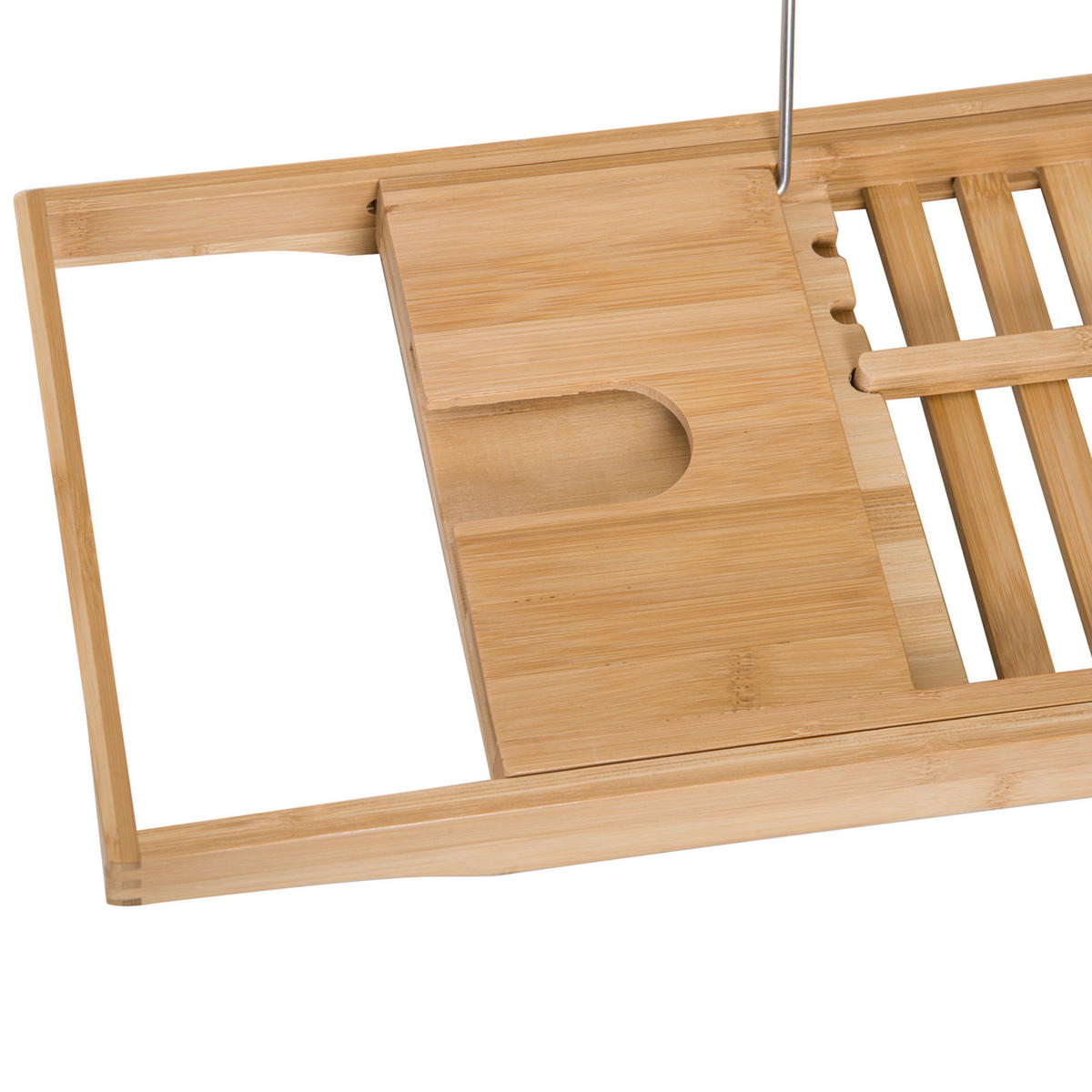 BADEWANNENABLAGE DE-10386 verstellbar, 70-105 cm Bambus - Naturfarben, Naturmaterialien (218/5/105cm) - ComfortXL