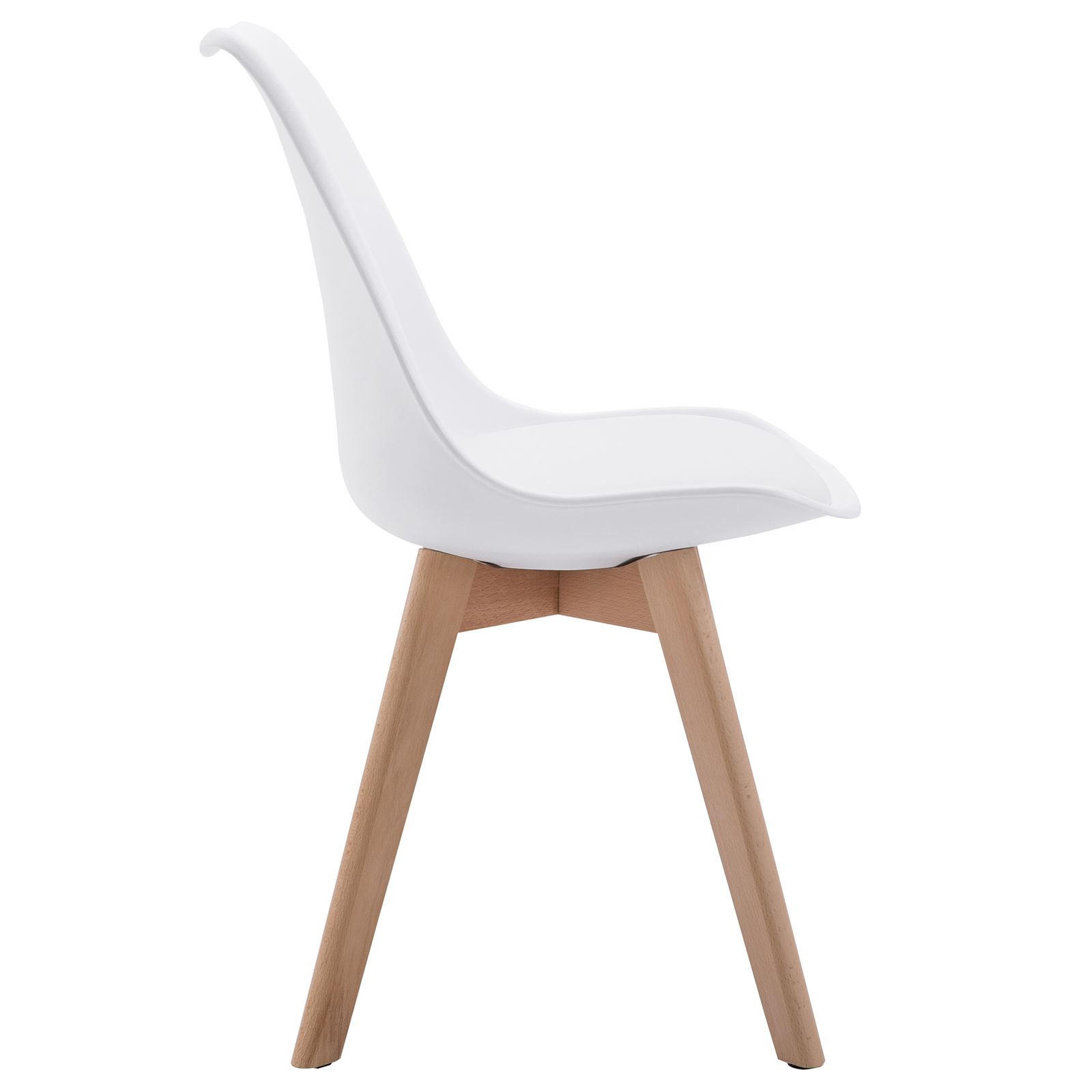 ESSZIMMERSTUHL ABBY 4ER-SET - Weiß, Holz (49/82/53cm) - IDIMEX