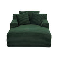 RECAMIERE ohne Schlaffunktion - 1 Person, 2 Personen - samt - grün Donilia - Grün, Textil (120/72/168cm) - Vente-Unique