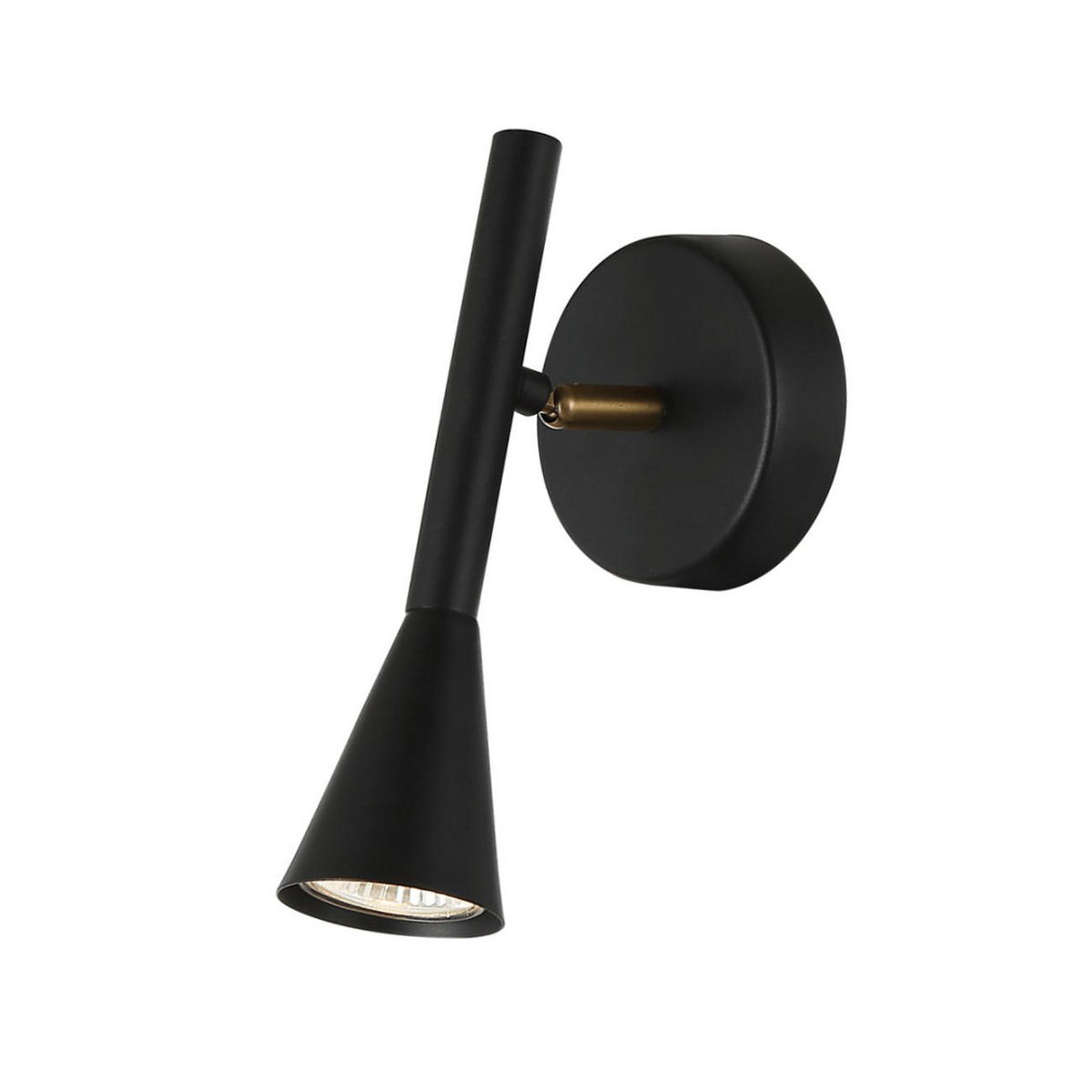 WANDLEUCHTE Holen, Schwarz und gold, 22.5cm - Goldfarben, Metall (11/22.5/11cm) - KOSILUM