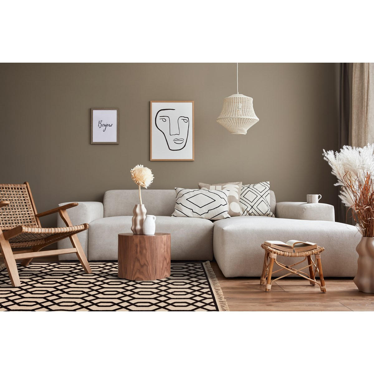 TEPPICH Moderner aus Natural Materials und Baumwolle TORSY Schwarz 160 x 230 cm - Schwarz, Naturmaterialien (160/230cm) - Novatrend