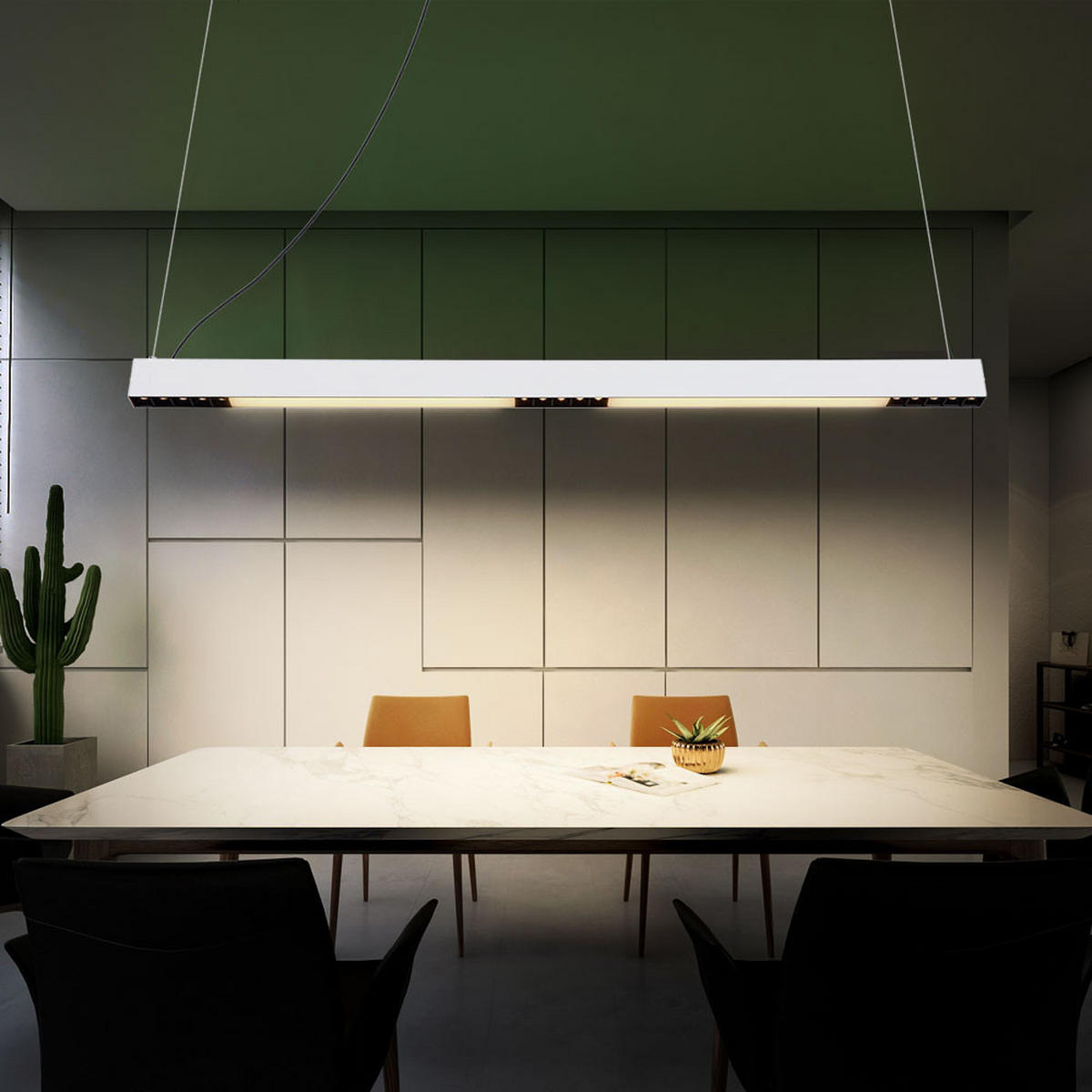 LED HÄNGELEUCHTE Glas Weiß matt - Weiß, Glas (120/3.5/100cm) - Globo Lighting