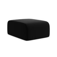 POUF Samt Stoff Schwarz - Schwarz, Holzwerkstoff/Kunststoff (72/42/94cm) - LaMiaSofa