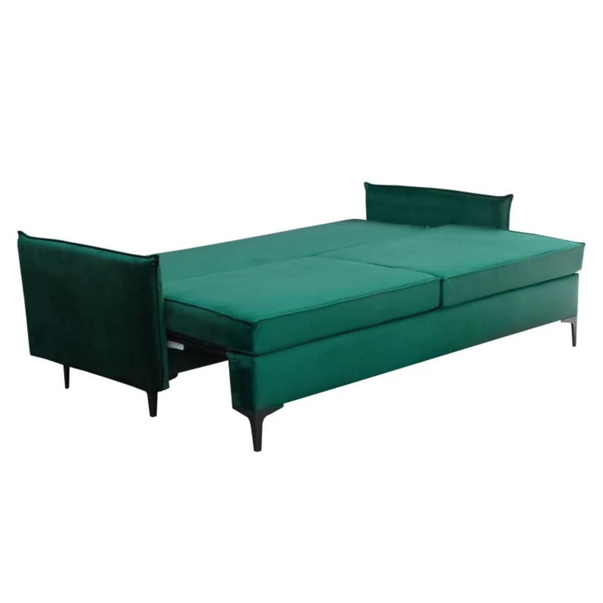 SCHLAFSOFA LEA, Sofa mit Schlaffunktion und Bettkasten, Farbe: Blau, Veloursstoff - Blau, Textil (215/96/94cm) - Sepro Meble