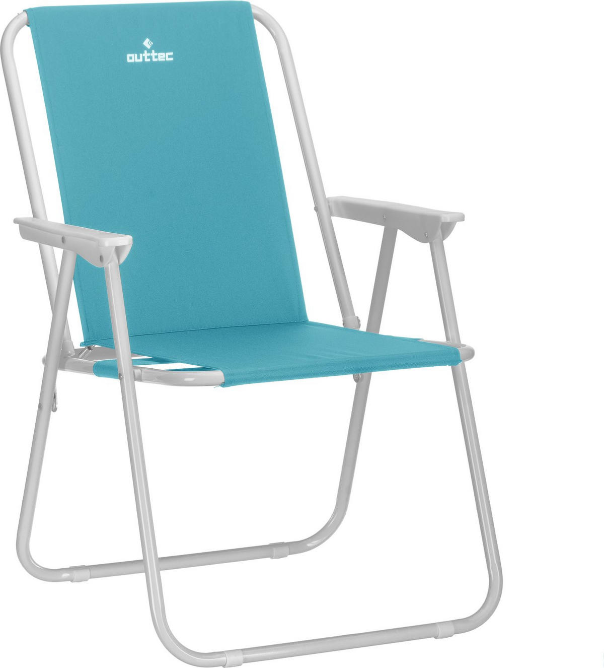 CAMPINGSESSEL bis 100 kg - Hellblau, Textil/Metall (46/73/48cm) - Outtec