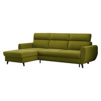 ECKSOFA Torro Mini, Seite: Links - Grün, Holz/Textil (258/168cm) - MIRJAN24