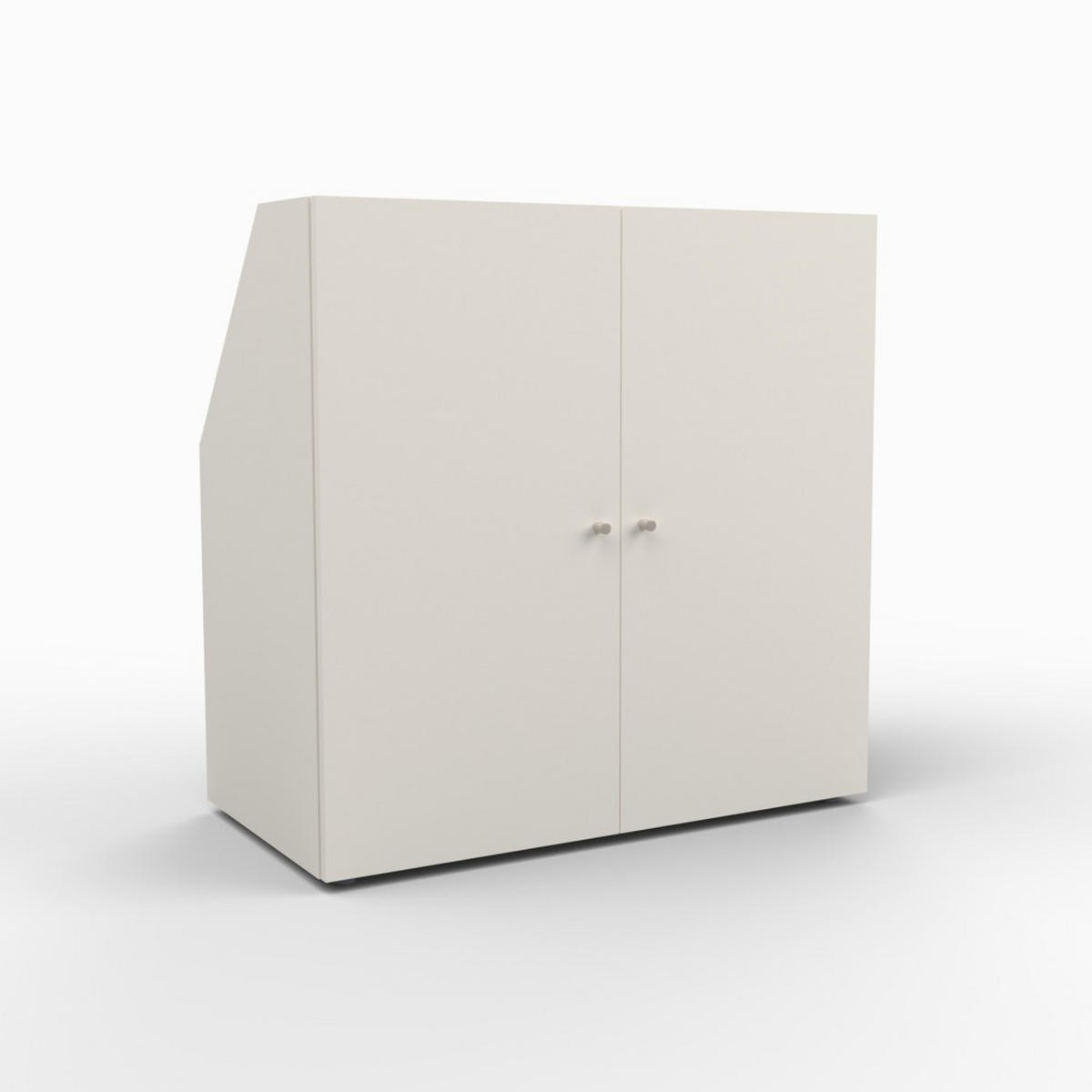 DACHSCHRÄGENSCHRANK CALI/ 100/100/51.8 cm - Weiß - Weiß, Holzwerkstoff (51.8/100/100cm) - Weber Industries