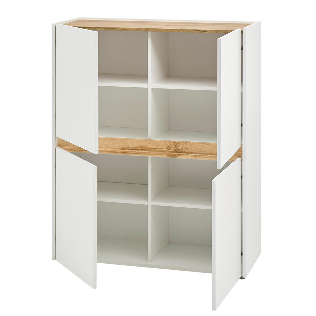 HIGHBOARD Crisp-61 - Weiß, Holzwerkstoff (100/120/40cm) - Lomado