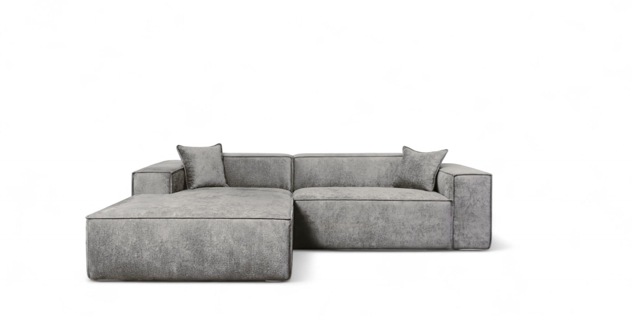 ECKSOFA Carlota - Grau, Holzwerkstoff/Textil (192/270cm) - Fun Möbel