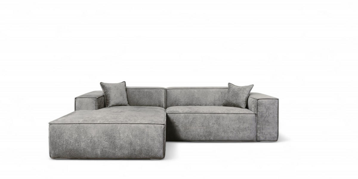 ECKSOFA Carlota - Grau, Holzwerkstoff/Textil (192/270cm) - Fun Möbel