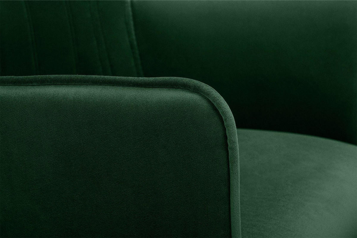 ESSZIMMERSTUHLE PYRUS 2-tlg Velours-Sitz, dunkelgrün/schwarz - Dunkelgrün/Schwarz, Textil/Metall (56/84/46cm) - KONSIMO®