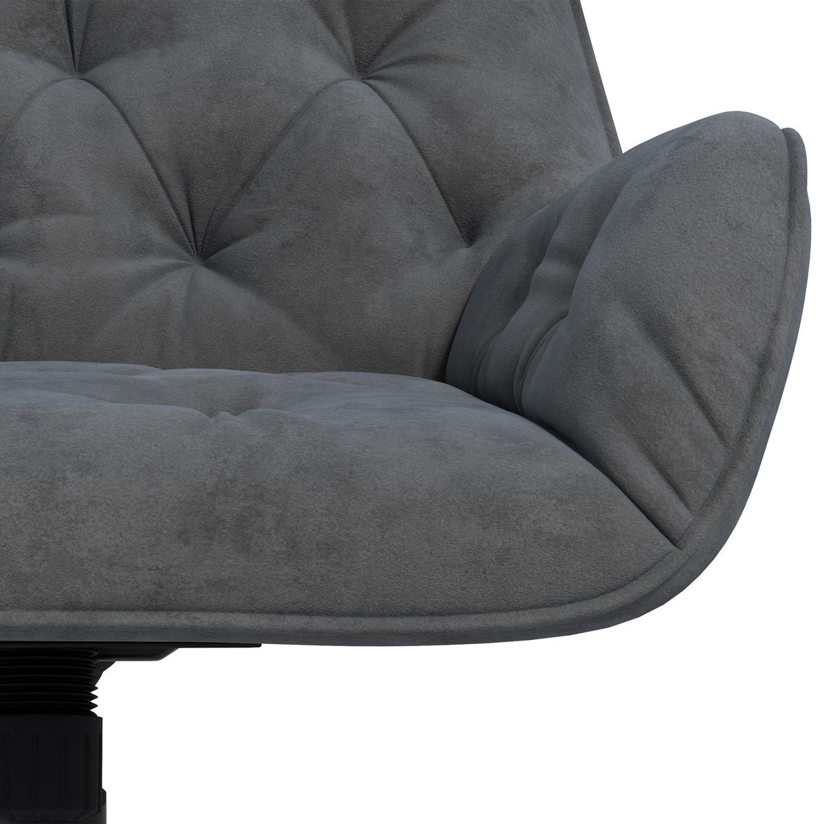 BÜROSTUHL, Polyester, Dunkelgrau - Dunkelgrau, Kunststoff (61/91/60cm) - Vinsetto