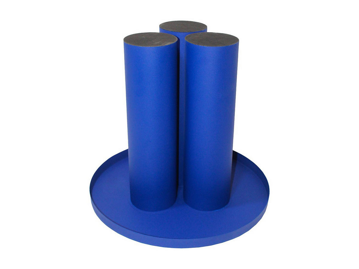 BEISTELLTISCH aus Metall - Blau - TANIYA - Blau, Metall (50.5/50.5/46.5cm) - Vente-Unique