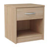 BEISTELLTISCH mit 1 Schublade 35 cm Breite in sonoma - Sonoma Eiche, Holzwerkstoff (39/35/45cm) - Home Collective