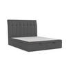 POLSTERBETT Kelsea mit Stauraum 140/200 cm Anthrazit im Megan Stoff - Anthrazit/Schwarz, Holz/Holzwerkstoff (140/200cm) - AltaBeds