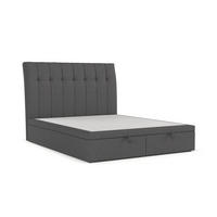 POLSTERBETT Kelsea mit Stauraum 160/200 cm Anthrazit im Megan Stoff - Anthrazit/Schwarz, Holz/Holzwerkstoff (160/200cm) - AltaBeds