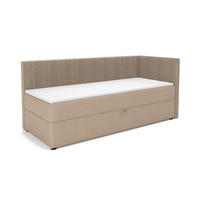 BOXBETT RICO 100/200 in Cord/Velours Beige H4 rechts - Beige, Holz/Holzwerkstoff (100/200cm) - Deine Möbel 24