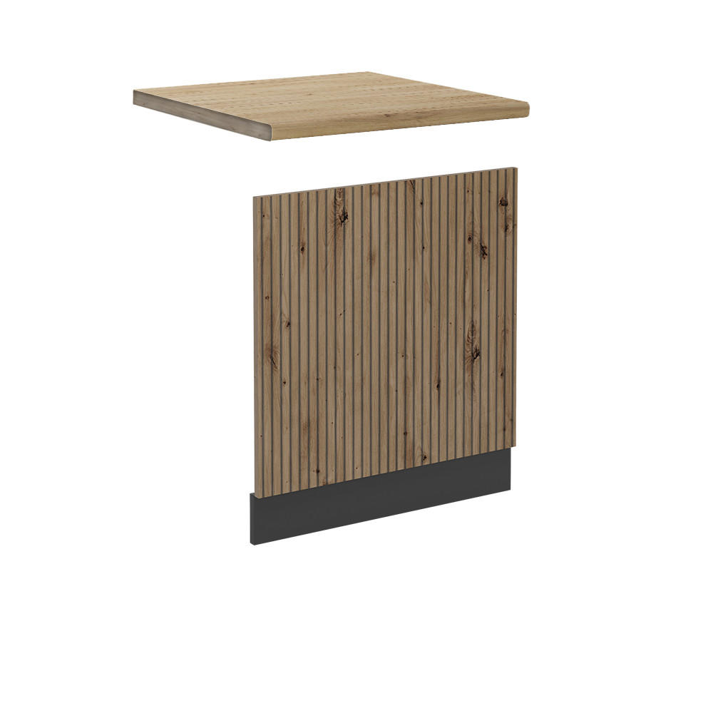 FRONTPANEL R-Line Hantverks ek 60 cm , AP Oak Ek Artisan, Antracit 57.2/60/60 cm